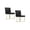 Black, variant on Pangea Home Dexter 18.5" Polyurethane/Metal Side Chair in Black/Gold (Set of 2)