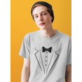 thumbnail image 2 of Printed Tuxedo Suit And Bow Tie Men T-Shirt, Male Large, 2 of 4