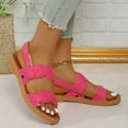 thumbnail image 5 of UP to 65% off Sandals for Women, Xunlbb Fashion Women Casual Round Head Comfy Sandals Beach Casual Sandals Shoes(Hot Pink,Size:40), 5 of 9