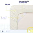 thumbnail image 2 of Sweet Home Collection 1800 Thread Count Extra Deep 21" Pocket 4 Piece Sheet Set Cal King Ivory, 2 of 5