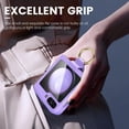 thumbnail image 6 of Case for Galaxy Z Flip 5 5G (2023), Z Flip 5 Ultra Slim Case with Metal Ring Holder & Tempered Glass Camera Screen Protector for Women Girls, Matte PC Case for Samsung Galaxy Z Flip 5 - Purple, 6 of 16