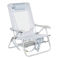 thumbnail image 6 of GCI Outdoor Big Surf with Slide Table Lightweight Low Profile Reclining Beach Chair, Light Blue Mosaic, 6 of 14