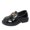 Black, variant on YHAJDS Girls Patent Loafers Vintage Slip On Dress Shoes for Performance School Uniform Shoes Big Kids