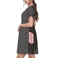 thumbnail image 2 of Balery Vinyl Records Vestidos sueltos de manga corta para mujer, vestidos de verano 2025, vestidos casuales de corte A con vuelo., 2 of 6