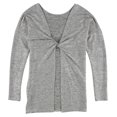 thumbnail image 2 of bar III Womens Metallic Twist-Back Knit Blouse, Metallic, Small, 2 of 2