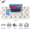 thumbnail image 5 of Long Mouse Pads for Desk,White Cow Crown Pattern Desk Mats on Top Of Desks, Desk Mouse Pad Extra Large with 3mm Non-Slip Base and Stitched Edge for Gaming,Office,Work,Home 35.4"x15.7", 5 of 6
