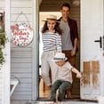 thumbnail image 4 of Dienrx Happy Mother's Day Welcome Sign Wreath 12 Inch Round Wooden Hanging Door Sign Colorful Floral Rustic Farmhouse Porch Decorations with Ribbon Bow for Mother's Day Front Door Decor, 4 of 7