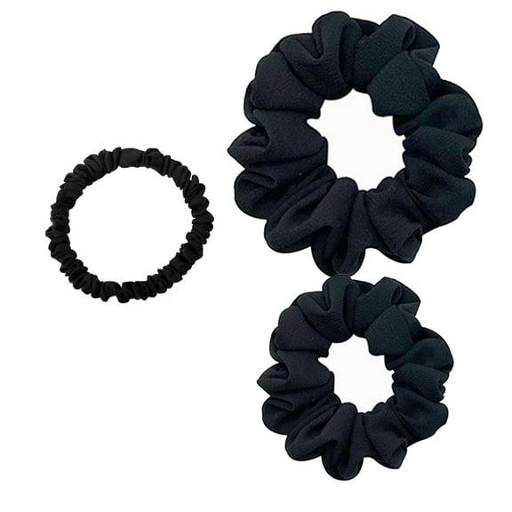 TELOLY 3Pcs Hair Ties,Textured Surface Design Rubber Bands,Skin-Friendly Fabric Scrunchies