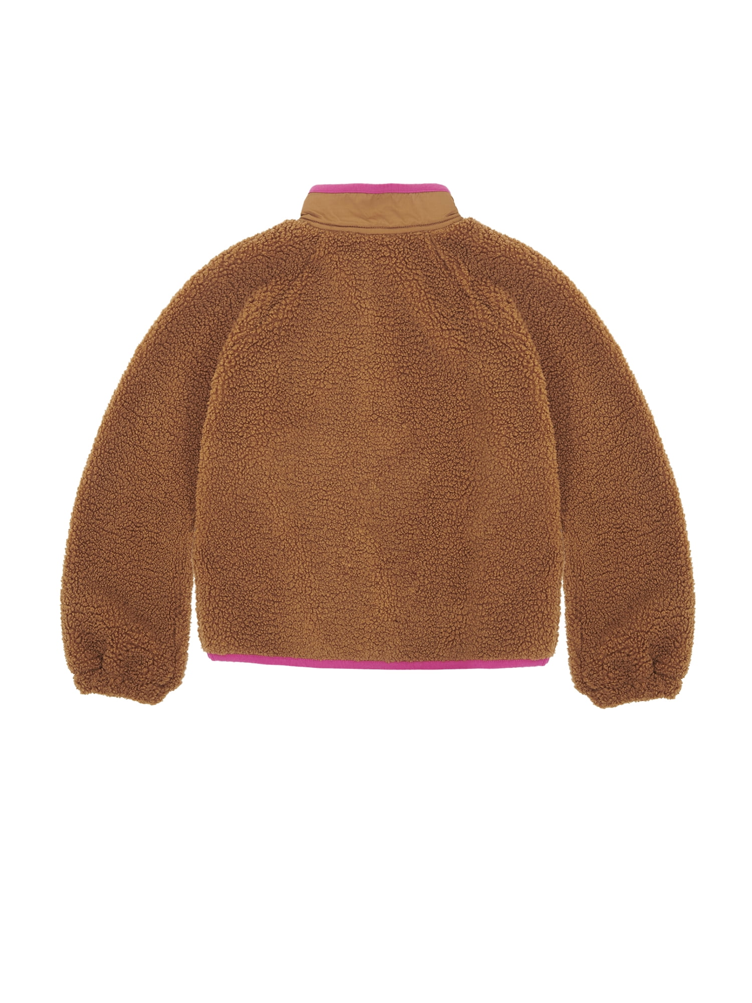 Wonder Nation Big Girls Boucle Mixed Media Jacket, Sizes 4-18