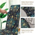 thumbnail image 5 of Yayeee 2 Pack Dining Chair Covers Stretch Parson Chairs Slipcovers Seat Protector, Gold Peacock Pattern, 5 of 6