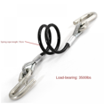 thumbnail image 3 of Spring Wire Rope Trailer Safety Rope, Trailer Accessories, With Two Hooks! Load Bearing 3500lbs-KEEW, 3 of 4