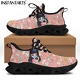 thumbnail image 1 of Zapatos con diseño de cartero/mensajero de dibujos animados para mujer, zapatillas de running geniales, de malla ligera, planos con cordones de lujo para mujer, 1 of 6