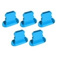 thumbnail image 1 of Cateissary Paquete de 5 tapones a prueba de polvo para teléfono móvil Micro USB Azul claro, 1 of 6