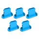thumbnail image 1 of Methold Paquete de 5 tapones para teléfono móvil a prueba de polvo Micro USB tapa portátil Smartphone antipolvo Mini pequeño reemplazo para Electrónica Azul claro, 1 of 6