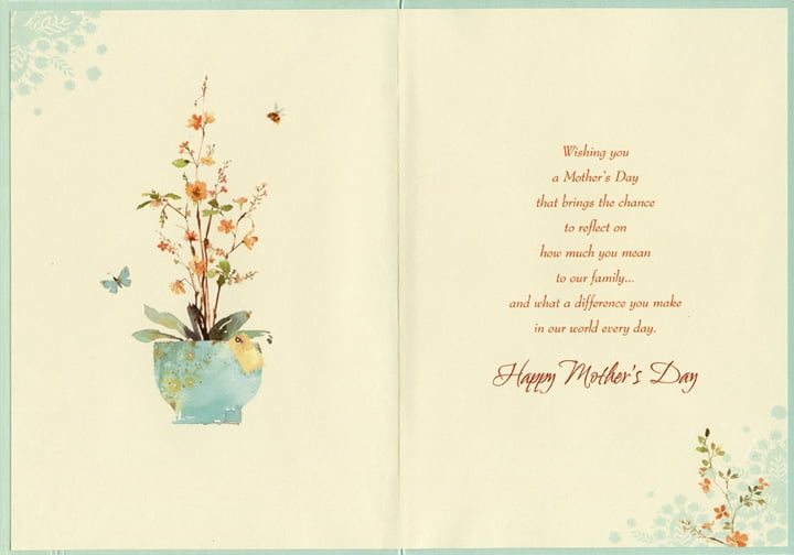 Happy Mothers Day To Sister In Law Designer Greetings Wildflowers In Blue Pot: Sister-In-Law Mother's Day Card  - Walmart.com