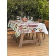 thumbnail image 3 of Outdoor Tablecloths with Umbrella Hole & Zipper, Spring Floral 60 x102 Inch Rectangle Tablecloths, Watercolor Lavender Daisy Butterflies Botanical Waterproof Table Cloth, Patio/Pool Table Covers, 3 of 8