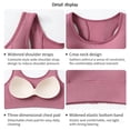 thumbnail image 6 of iHPH7 Sports Bra for Women Racerback Push Up Padded Workout Crop Tops Medium Support Yoga Bralette Athletic Fitness Gym Running Seamless Exercise Bra Activewear Hot Pink S, 6 of 6