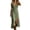 Army Green, variant on Women's V-Neck Sleeveless Long Dresses Button Front High Slit Casual Spring Summer Trendy Dresses