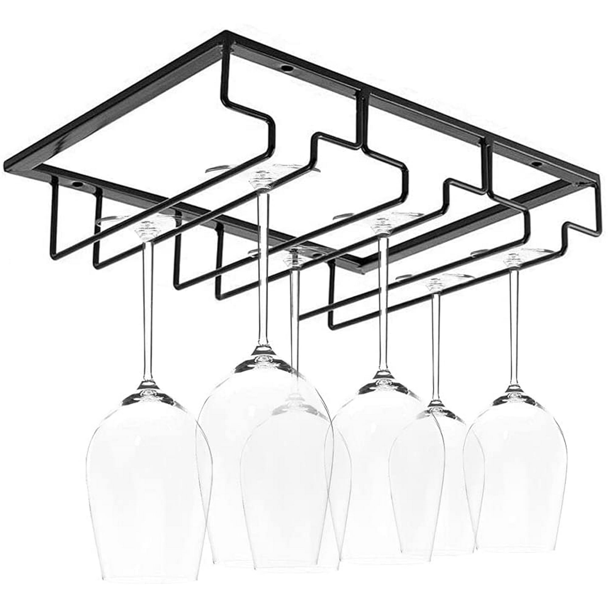 Wine hanging glass rack hotsell