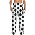 thumbnail image 3 of Balery Soccer Ball print Men's Pajama Pants,Ultra Lightweight Pjs,Lounge Pant-, 3 of 9