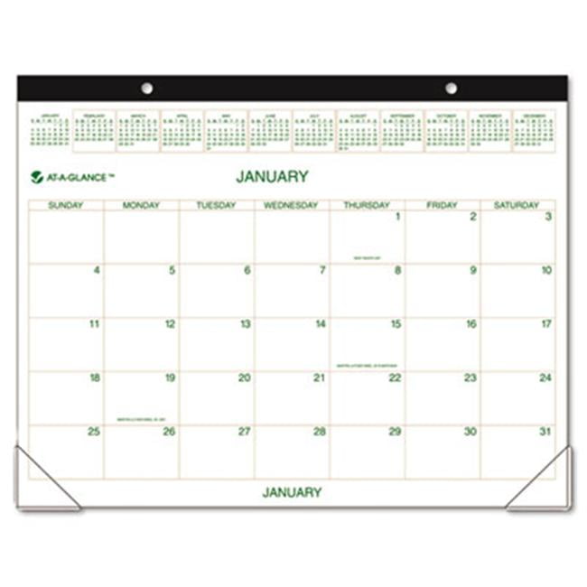AtAGlance GG250000 TwoColor Monthly Desk Pad/Wall Calendar 22 x 17