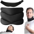 thumbnail image 1 of 1pcs, Support de Cou, Support de Cou Ne Ronge Plus Jamais, Attelle de Cou Réglable Anti-Ronflement, Attelle de Soutien pour Dormir, Soulagement de la Pression Cervicale pour Dormir, Noir, 1 of 9