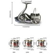 thumbnail image 5 of DEUKIO Big Reel Long Shot Jigging Spinning Reel 8000 10000 12000 Series 8+1BB Surf Fishing Reels 44LB Max Drag Saltwater, 5 of 19