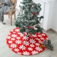 thumbnail image 3 of Falda de árbol de Navidad con diseño de copo de nieve Likrtyny alfombra redonda adorno de planta de bonsái faldas de árbol para el hogar decoración de Año Nuevo, 3 of 8