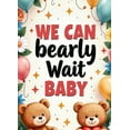 thumbnail image 4 of LUUFILx We Can Bearly Wait Baby Shower Banner with Teddy Bears Flowers Balloons Baby Shower Decorations Photography Props Party Supplies Background Backdrop, 4 of 8