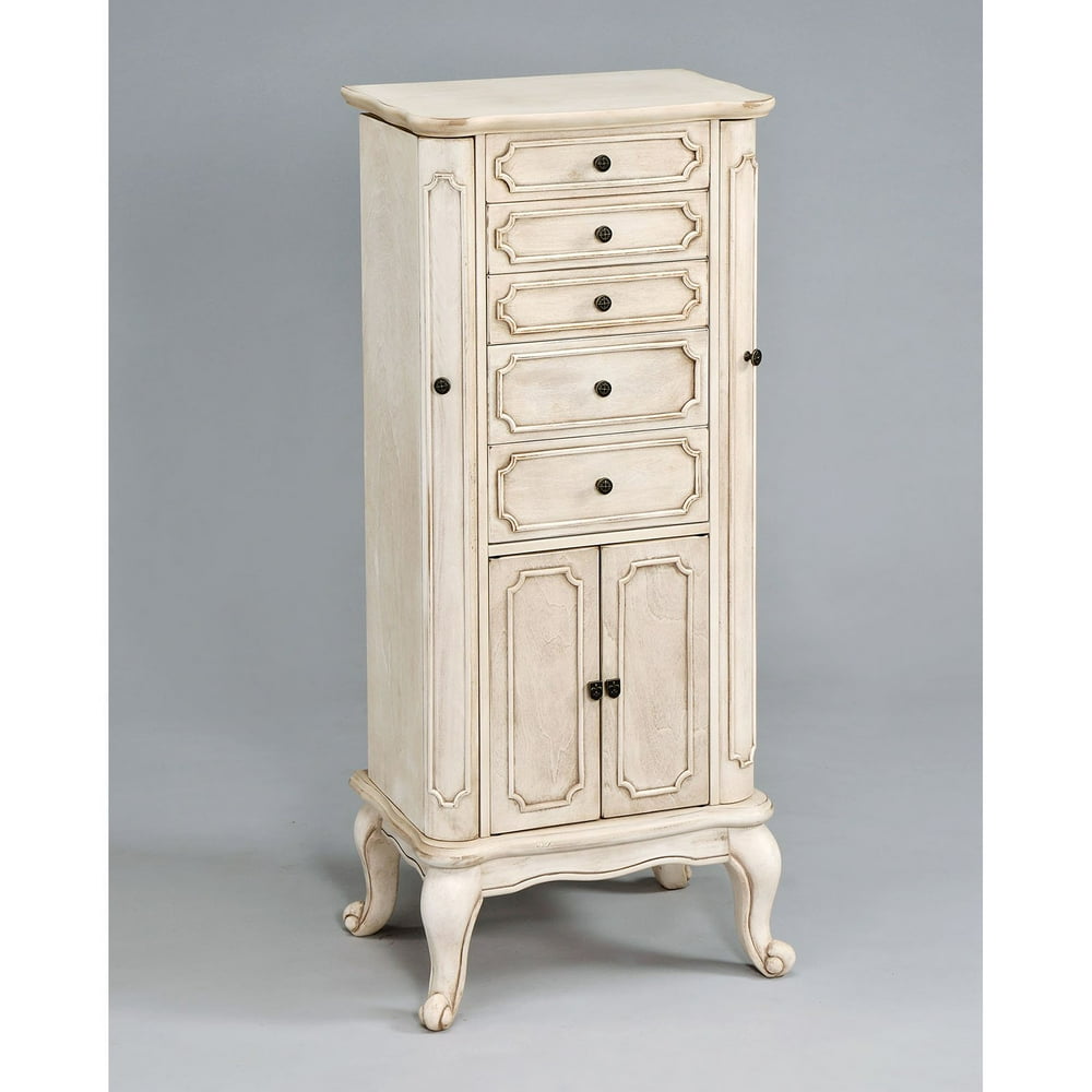 ACME Lief Jewelry Armoire, Antique White