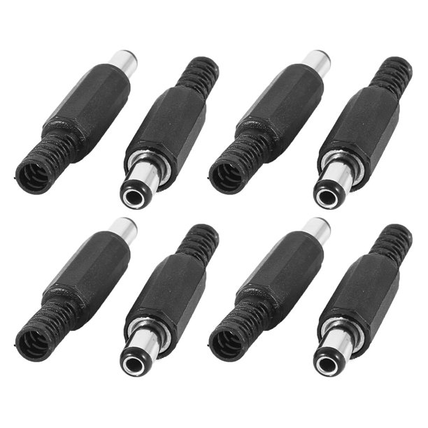 Unique Bargains 8 Pcs 5.5mm x 2.5mm Male Plug DC Power Jack Connector