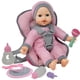 thumbnail image 1 of Set viaje p/ muñecas - Portabebés coche p/ muñecas c/ mochila, muñeca suave 12 Incluye biberones y accesorios juguete... (caucásicas), 1 of 4