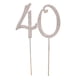 thumbnail image 1 of EeaseMX Adorno decorativo para tarta de cumpleaños de 40.º cumpleaños o aniversario con cristales de imitación (dorado), 1 of 7