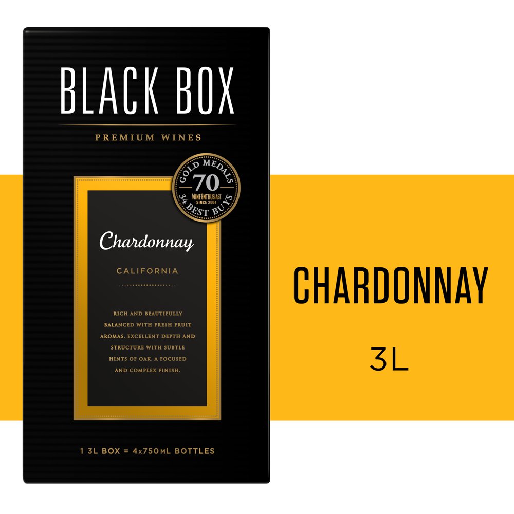 Black Box Chardonnay, White Wine, 3 L Box