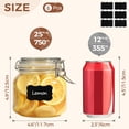 thumbnail image 2 of Botes de vidrio ComSaf herméticos, 750 ml, juego de 6 con etiquetas, 2 of 8
