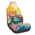 thumbnail image 1 of Wukai Colorful Fishing Boats Full Set Car Seat Covers with Soft Padding Universal Auto Front Seats Protector and Cushion Mat, 1 of 5