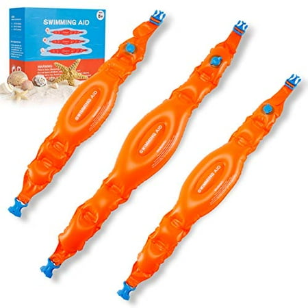 Swim Belt for Kids Adults, 3pcs Inflatable Safety Swim Training Aid Floatation Belt, Portable PVC Buoyancy Belt Pool Float for Swim Learning Beginners