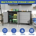 thumbnail image 6 of Topcobe Heavy-Duty Steel Rolling Tool Cabinet, 3-Drawer Garage Storage, Office & Home Organizer, Space-Saving Solution, Black/Gray, 6 of 16
