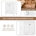 thumbnail image 5 of 30" Bathroom Vanity Base Only, Bathroom Storage Cabinet with Doors and Shelf, Modern Wood Cabinet Basin, Solid Frame with Open Shelf, Sink not Included (White without Sink), 5 of 9