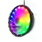 PC CPU Cooler Radiator - 775/AM4/115X Universal Dazzling RGB Light CPU Radiator Colorful Mute Cooling Fan for PC Computer, Normal/Upgrade Version