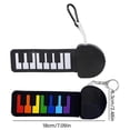 thumbnail image 3 of Light weight Foldable Silicone Electronic Piano Hand Roll Desktop Practice Instrument For Beginners Outdoor Use Multicolor, 3 of 4