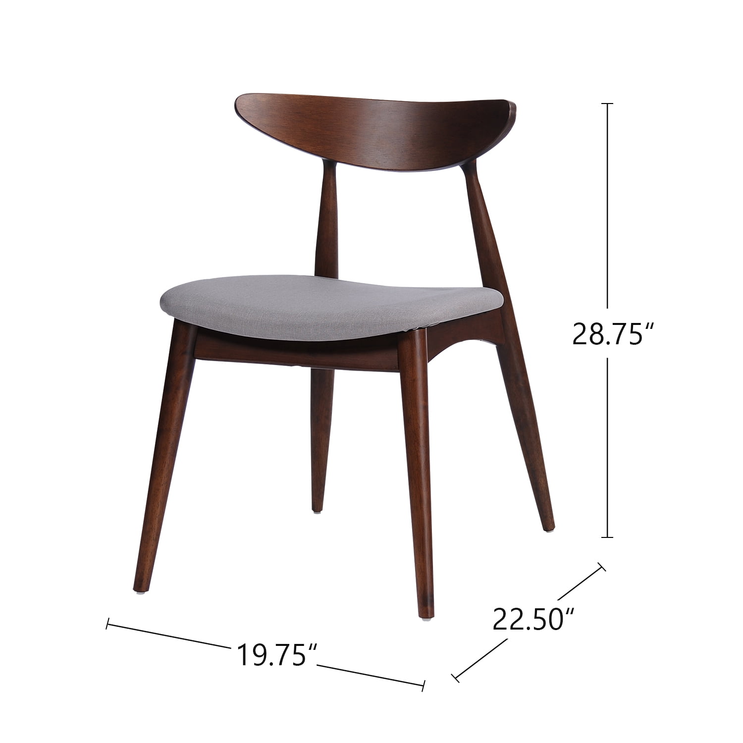 Kadyn Fabric Dining Chairs, Mid-Century Modern Upholstered Dining Chairs for Dinning Room&Living Room, Dining Room Fabric Chairs, 2-Pcs Set, Light Gray Kadyn Fabric Dining Chairs, Mid-Century Modern Upholstered Dining Chairs for Dinning Room&Living Room, Dining Room Fabric Chairs, 2-Pcs Set, Light Gray