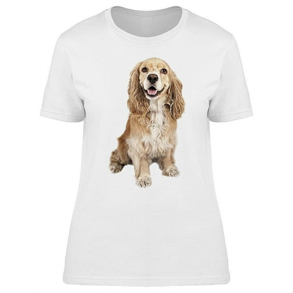 Smiley Spaniel: Sitting T-Shirt Women -Image by Shutterstock, Female XX-Large
