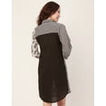 thumbnail image 3 of Moomaya Women's Printed Button Down Shirt Dress, Cuffed Sleeves Collared Dress, 3 of 8