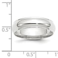 thumbnail image 7 of 14K White Gold 6mm Half Round with Edge Band Ring Size 7, 7 of 7