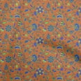 thumbnail image 1 of oneOone Rayon Orange Fabric Floral Fabric For Sewing Printed Craft Fabric By The Yard 56 Inch Wide, 1 of 5