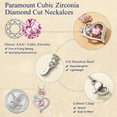 thumbnail image 4 of Suplight Rose Birthstone Necklace for Women Valentine's Day Birthday Christmas Jewelry Gift, 4 of 7