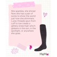 thumbnail image 7 of MeMoi She Shimmers Cotton Blend Knee Socks - Girls - Female, 6, Black, 7 of 7