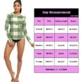 thumbnail image 3 of joogoo Womens UPF 50+ Sun Shirts Green Rustic Checkered Long Sleeve UV Protection Rash Guard Tops S, 3 of 7