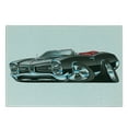 thumbnail image 2 of Cars Cutting Board, American Nostalgic Sports Muscle Car with Speeding Wheels Tires Print, Decorative Tempered Glass Cutting and Serving Board, Small Size, Pale Grey Blue, by Ambesonne, 2 of 5